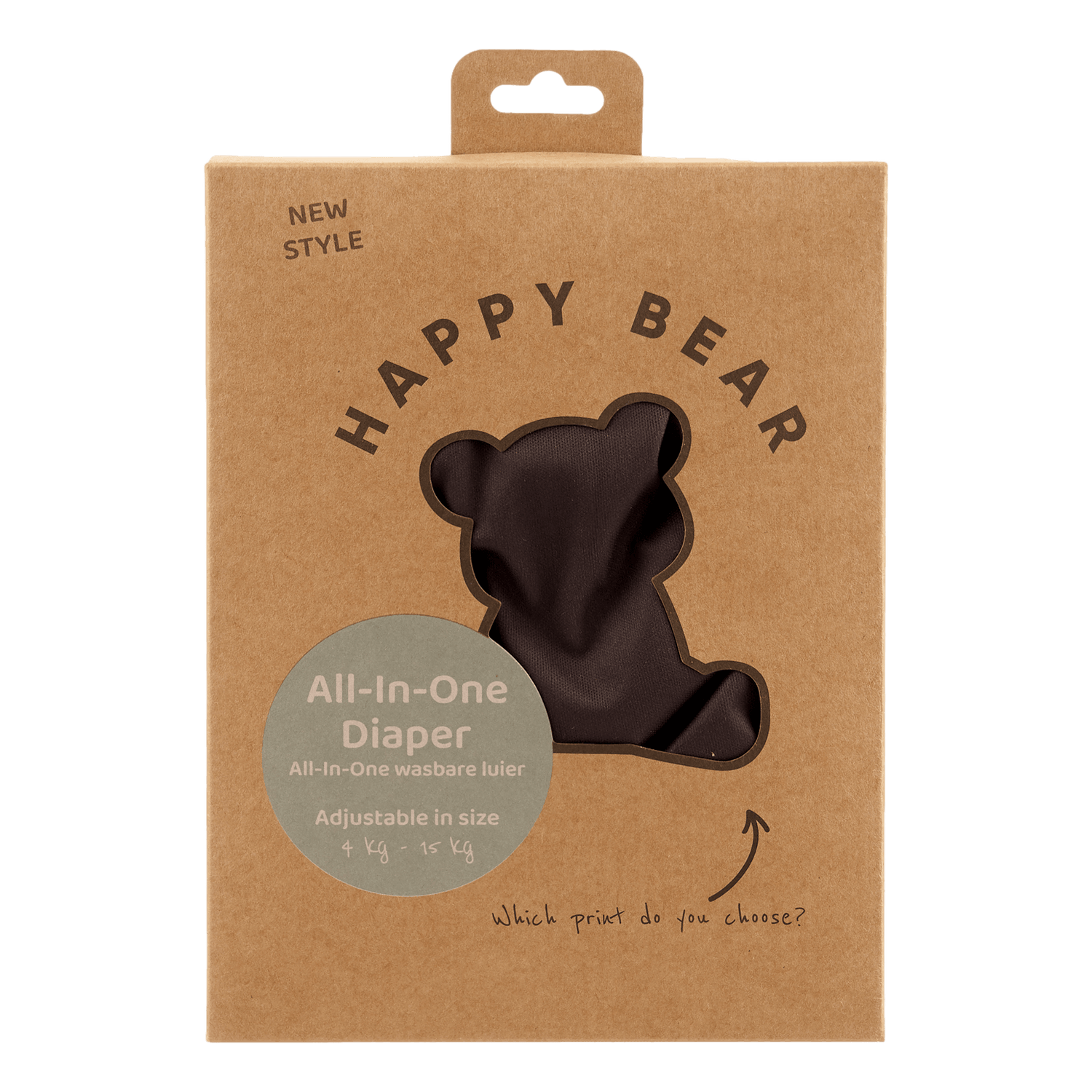 HappyBear Diapers All-In-One luier | Mokka